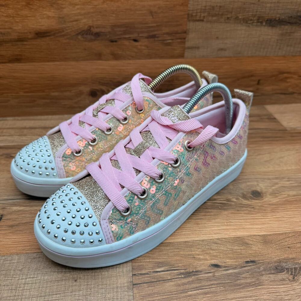 Skechers pink Shoes size 8 Twinkle Sparks Sequin Party